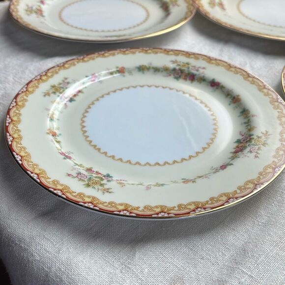 Lot of 4 Noritake China Dimity pattern salad plates. - Picture 5 of 8